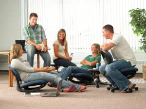 Trey being used in a group setting