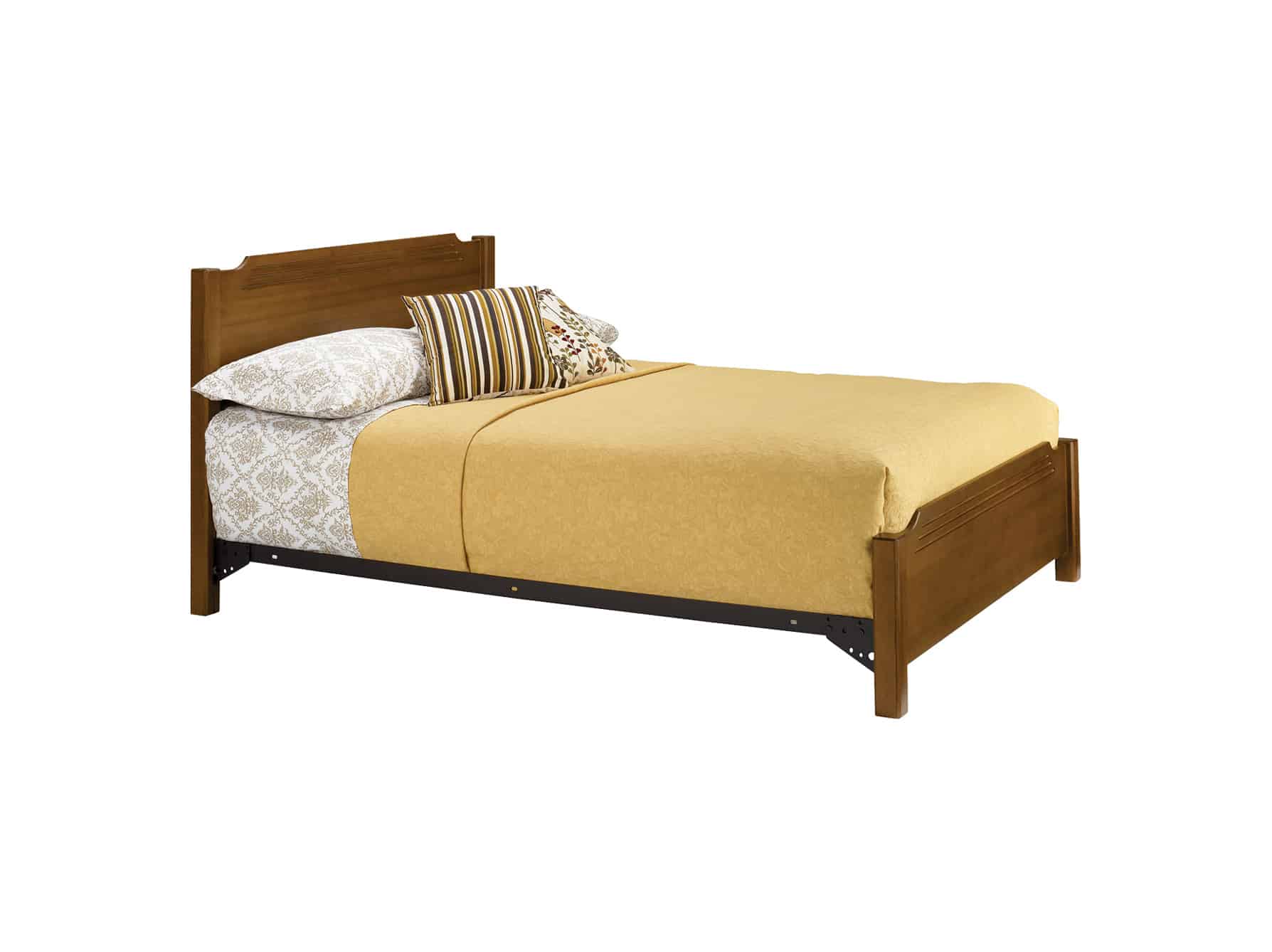 Espresso Double Bed, with Side Rails