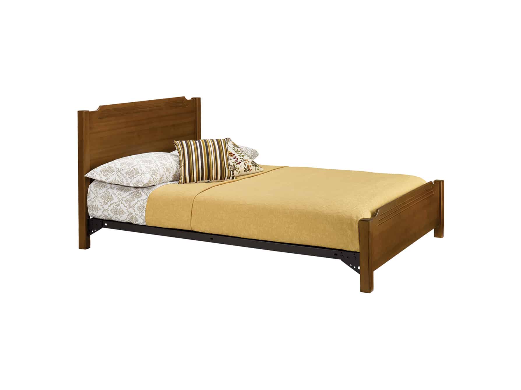 Espresso Double Bed, with Spring Base