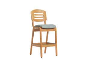 PlyLok Bar Stool with Upholstered Seat & Ladder Back