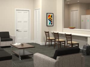 Rally Modular Seating Collection in kitchenette area