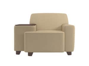 Puzzle Chair, with Upholstered Arm and Table Arm