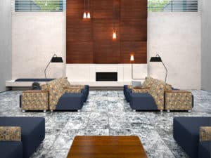 Puzzle Collection in a lounge area at college