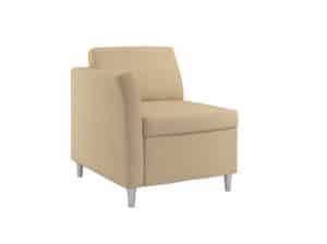 Rally Aspire Chair, with One Arm, Round Metal Feet