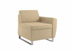 Rally Indulge Chair, with One Arm, Sled Base