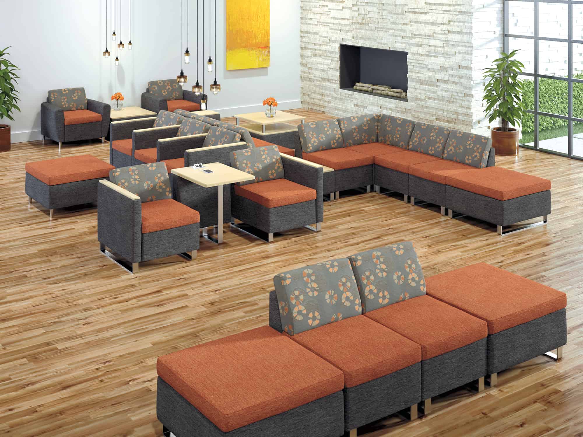 Rally Modular Seating Collection in lobby area