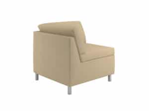 Rally Modular Corner Chair with Square Metal Feet