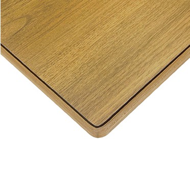 Laminate top with wood edge