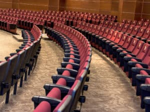 Clarity Auditorium Seating installed in lecture hall