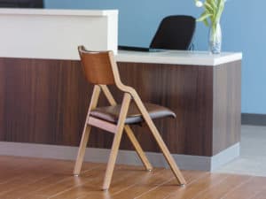 PlyFold Chair with upholstered seat