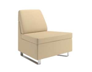 Outside Rally Wedge, with mid-back height and sled base