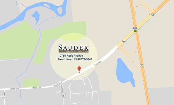 Sauder Manufacturing Co. facility, 10785 Rose Avenue in New Haven, IN 46774-9246