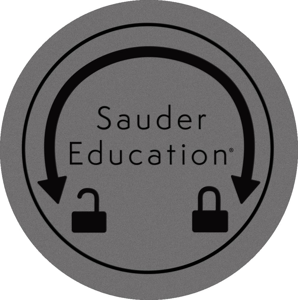 Sauder Education knob unlock and lock position