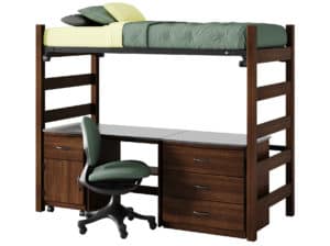 zTrak Loft with zLok Loft with zTrak Bed System and zLok, with a Trey Chair