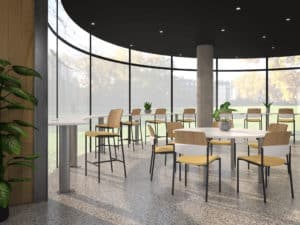 Upland Dining Chairs and Bar Stools in Cafeteria