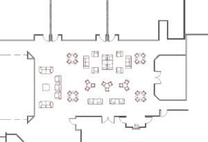 Rally Lounge, PlyLok & Tables Layout Drawing