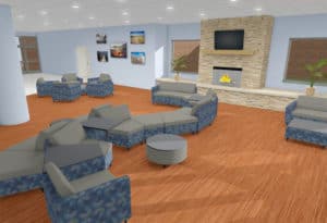 Rally Lounge 3D Rendering Layout