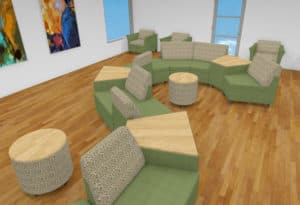 Rally Lounge 3D Rendering Layout