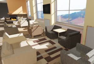 Rally Lounge 3D Rendering Layout