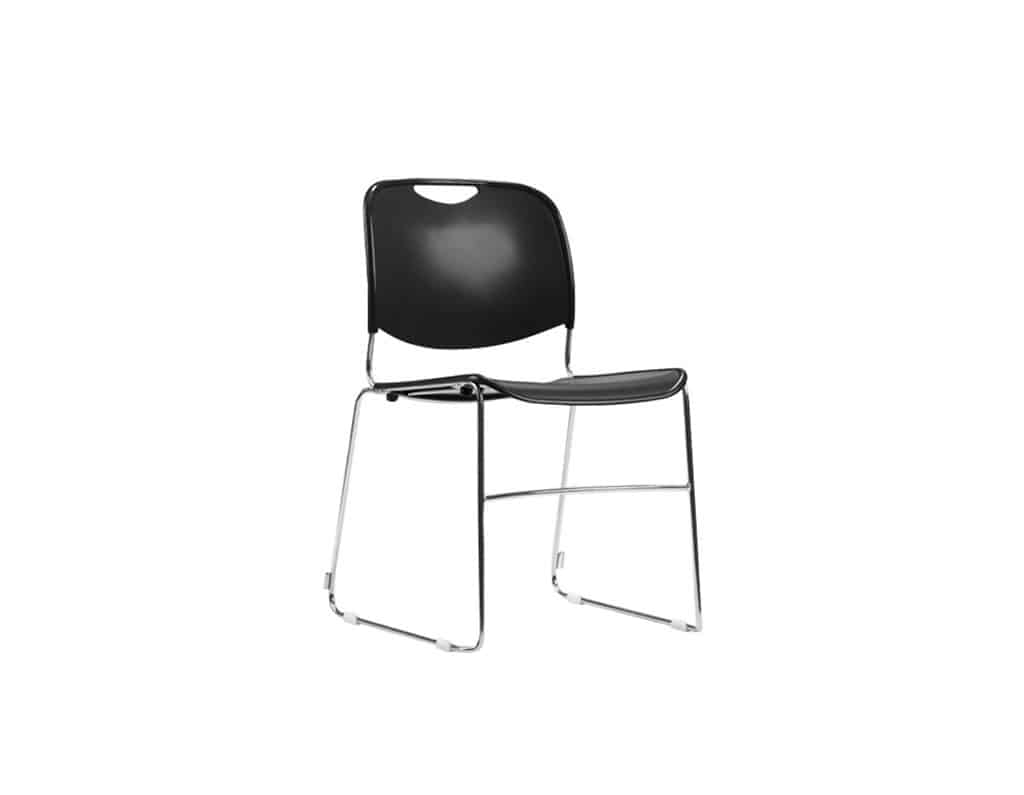 792433 Element Metal Sled Base Stack Chair, Black