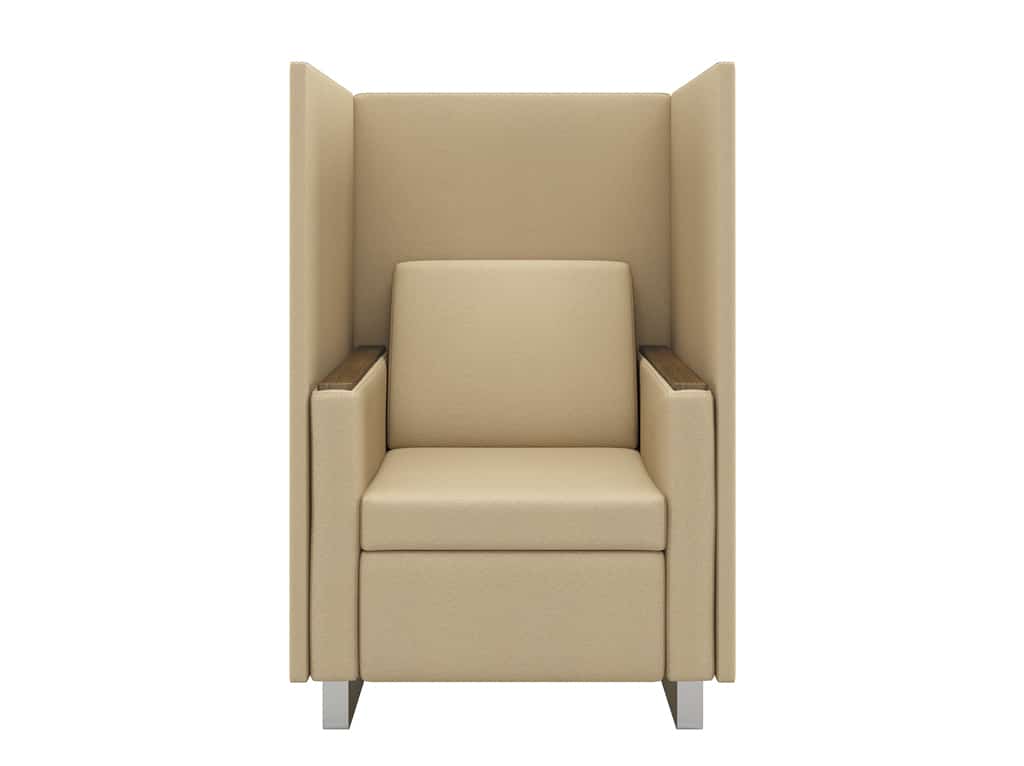 Front View of Rally Privacy Lounge Embrace Chair