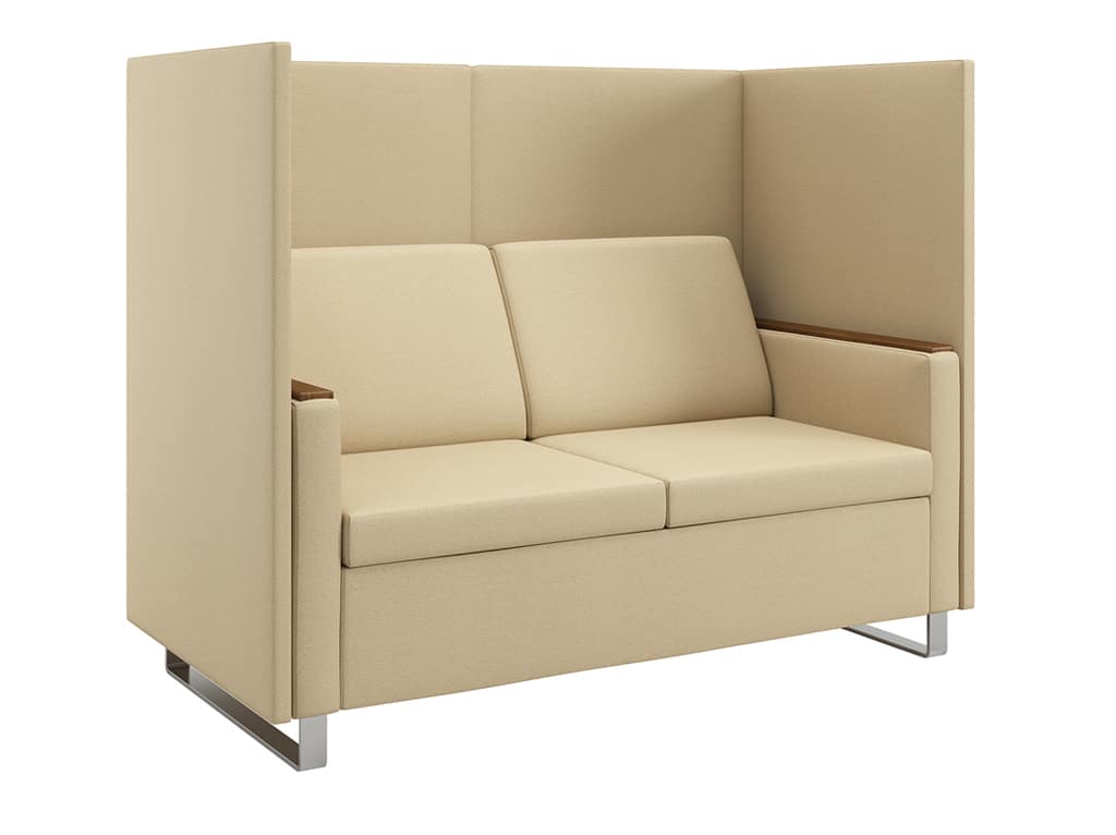 Three Quarter View of Rally Privacy Embrace Loveseat
