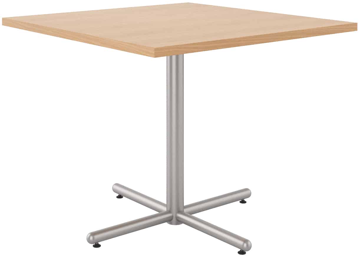 Square Tubular Table with X Base