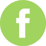 Green Circular Facebook Button