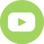 Green Circular YouTube Button