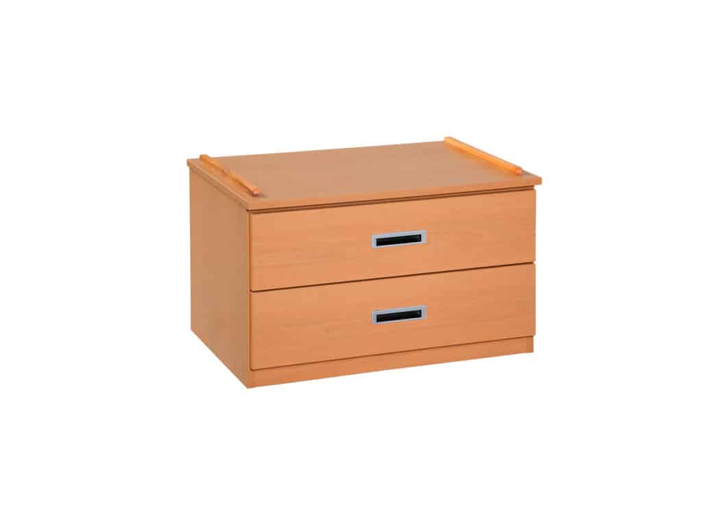 Merit 2-Drawer Stacking Chest in Medium Cherry Finish with Routed Handles