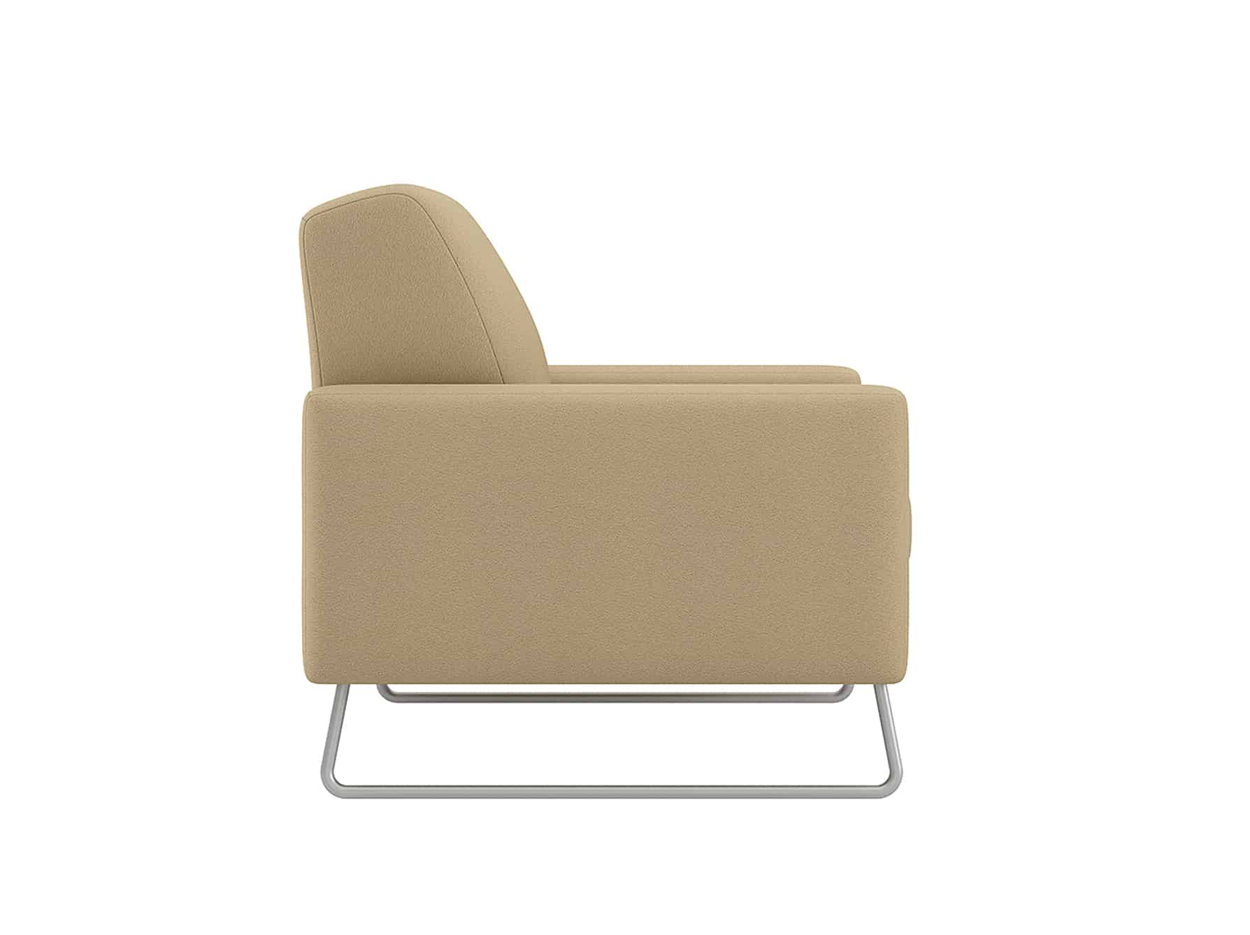 Side view of Chill Chair with Tubular Metal Legs