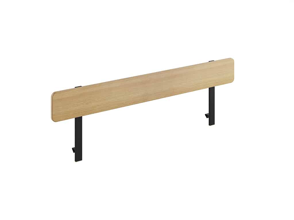 Wood Panel Guardrail Bed Accessory shown in Oak shown in Three Quarter View