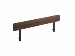 Wood Panel Guardrail, sold separately Three Quarter view of Wood Panel Guardrail shown in Walnut Finish