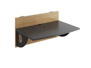 zTrak Mounted Desk shown in Oak Finish, sold separately Bed Mounted Desk for student loft or bunk easy height adjustment zTrak beds from Sauder Education.