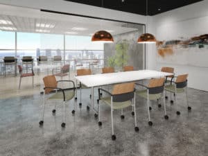 Upland Chairs with Rectangle Tubular Table in Study Area