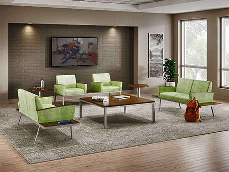 Latitude Lounge Seating and Fuse Tables in Student Study Area