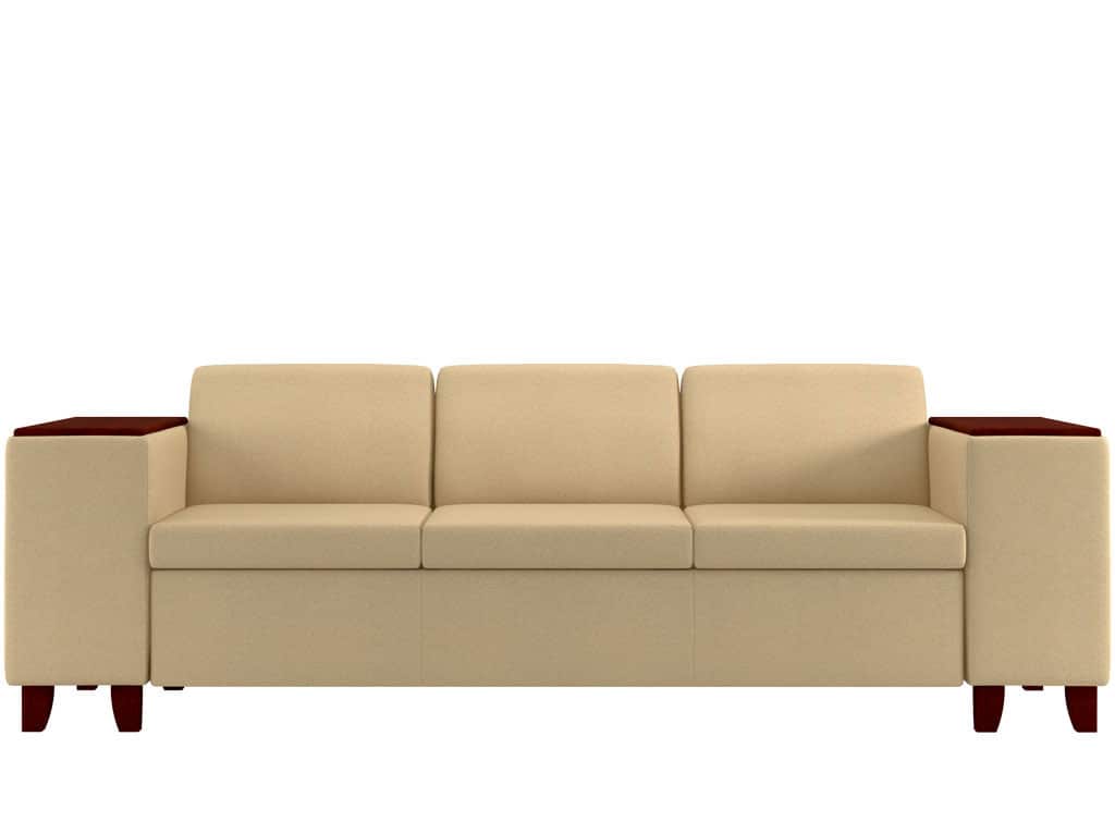Front View of Rally Compose Sofa with Wood Feet