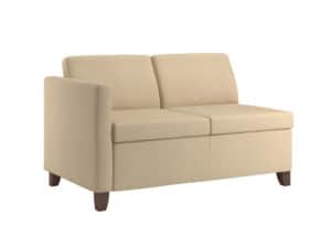 Rally Embrace Loveseat with 1 Uph Arm Rally Embrace Loveseat with 1 Upholstered Arm and Wood Feet