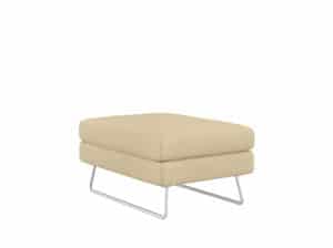 Inline Ottoman with Upholstered Top Chill Inline Ottoman with Upholstered Top and Tubular Metal Legs