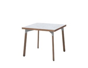 Square End Table Square Occasional Table with Laminate Top and Wood Legs
