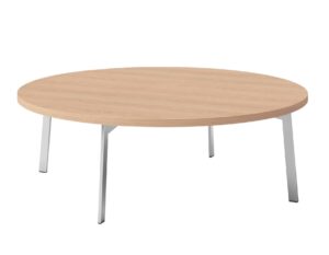 Round Coffee Table Round Dune Coffee Table with Metal Legs and Laminate Top