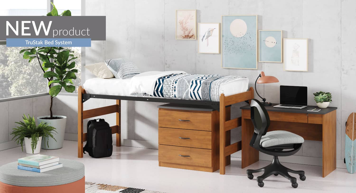 New Stacking Bed for Dorm Rooms from Sauder Education.