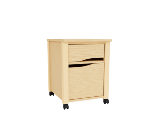 Endure Rolling Pedestal Rolling Pedestal with Drawer and Door for student rooms
