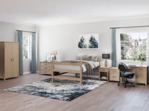 Student Room Furniture in Student Suite on College Campus