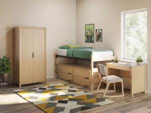 Endure Casegoods shown with TruStak bed