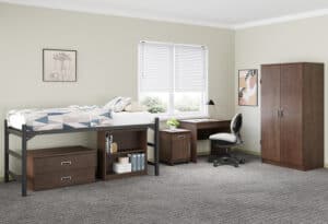 Durable Furniture from Sauder Education shown in a College Dorm Setting