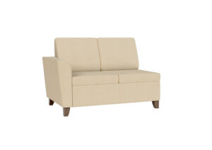 Campus loveseat with one arm for student lounge areas