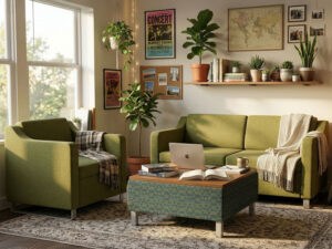 Apartment and student furniture for dorms.