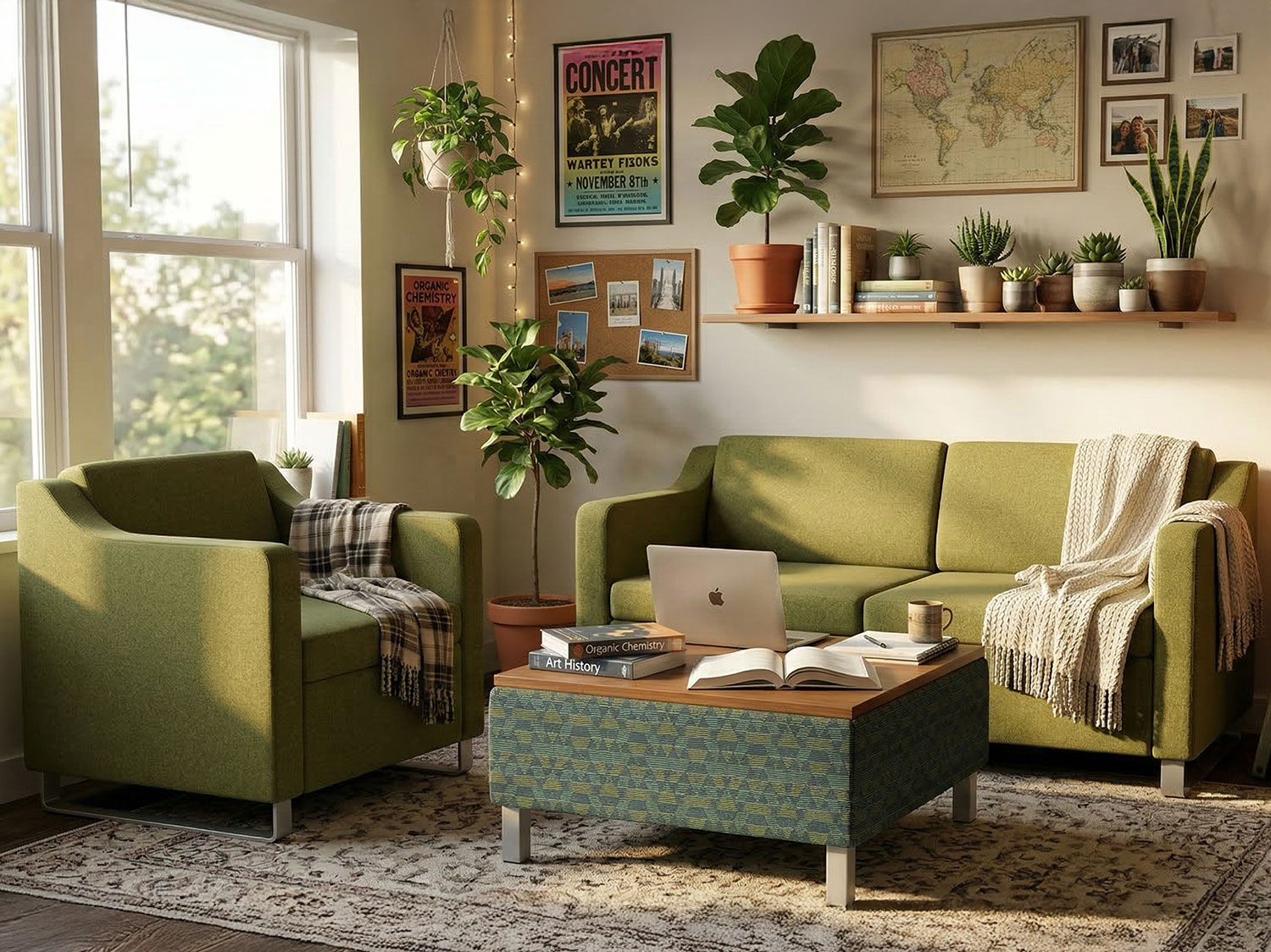 Apartment and student furniture for dorms.