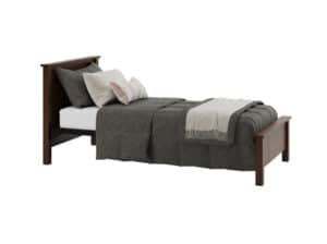 Twin Bed with adjustable heights for student rooms on college campus